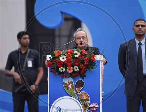 Image of President of India Pranab Mukherjee Addressing People At Namami Bramaputra Inauguration ...