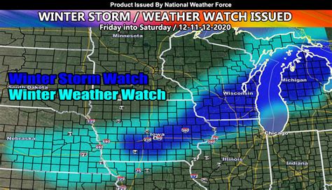 Winter Storm and Winter Weather Watch Issued From Nebraska to Michigan ...