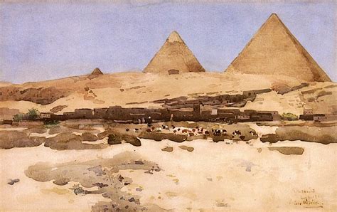 The Pyramids Painting | Arthur Melville Oil Paintings | Painting, Watercolor portrait painting ...