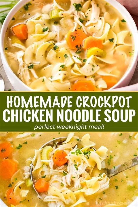 Homemade Crockpot Chicken Noodle Soup | Soup recipes slow cooker ...