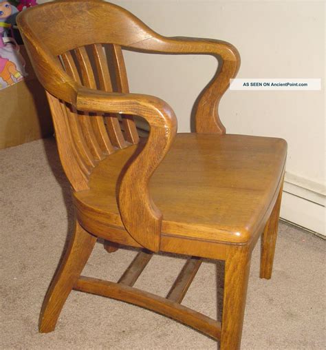 Antique Oak Bankers Chair
