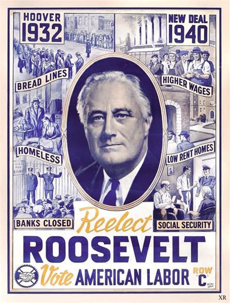 Vintage 1940's US Roosevelt Presidential Election Poster | Etsy UK