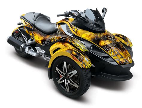 CAN-AM BRP SPYDER RS GS GRAPHICS KIT CREATORX DECALS SPIDERX YELLOW YB ...