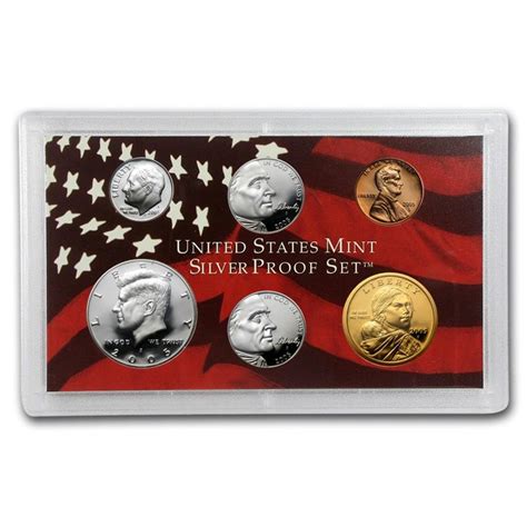 USA - US Mint - United States Mint + 50 State Quarters - Silver - Silver Proof Set - 2004 + 2005 ...