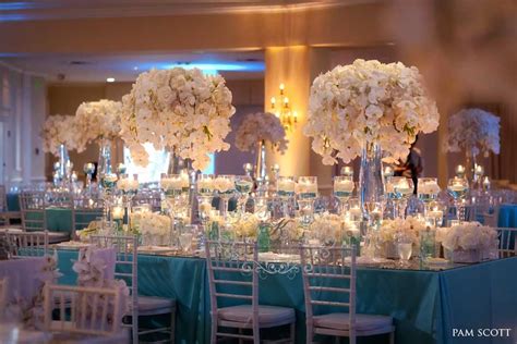 Glamorous Tiffany blue wedding at the Hotel Del Coronado: Reception ...