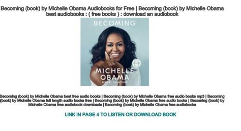 Becoming (Book) By Michelle Obama Audiobooks For Free | Becoming (Book ...