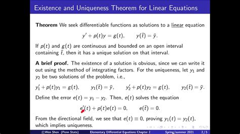 Video2-8, existence and uniqueness Theorem for linear equations ...