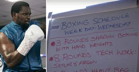 Dillian Whyte's training schedule detailed ahead of Tyson Fury fight ...