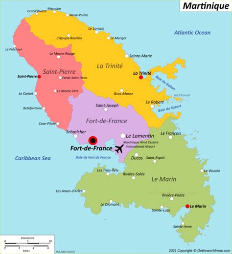 Martinique Map | France | Maps of Martinique Island