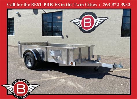 Quality Trophy 5x8 Aluminum Utility Trailer - Diamond Plate Sides - Stacked Ramps! | Brinkmans ...