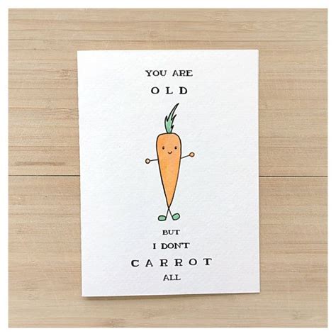 Carrot Card // funny birthday card, birthday card, greeting card, cute ...