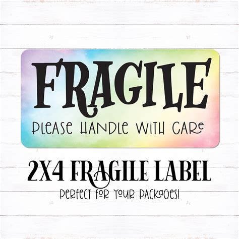 Fragile Shipping Sticker Handle With Care Packaging Sticker | Etsy