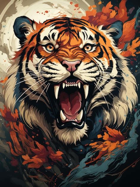 Premium AI Image | a poster for a tiger called the tiger