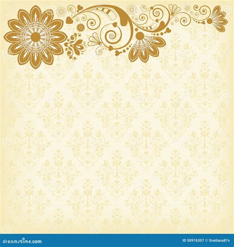 Vintage Vector Floral Background Stock Vector - Illustration of leaf, bloom: 50976307