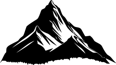 Mountain - Black and White Isolated Icon - Vector illustration 24141137 ...