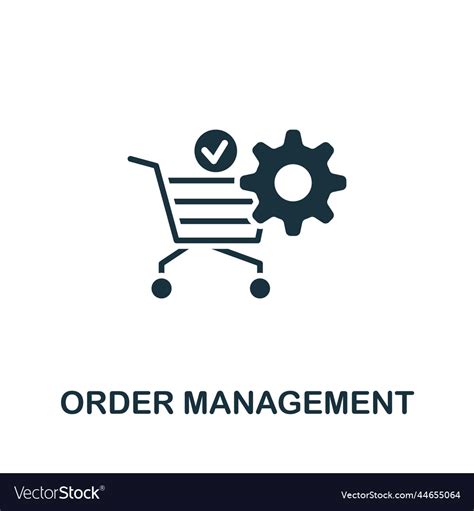 Order management icon monochrome simple customer Vector Image