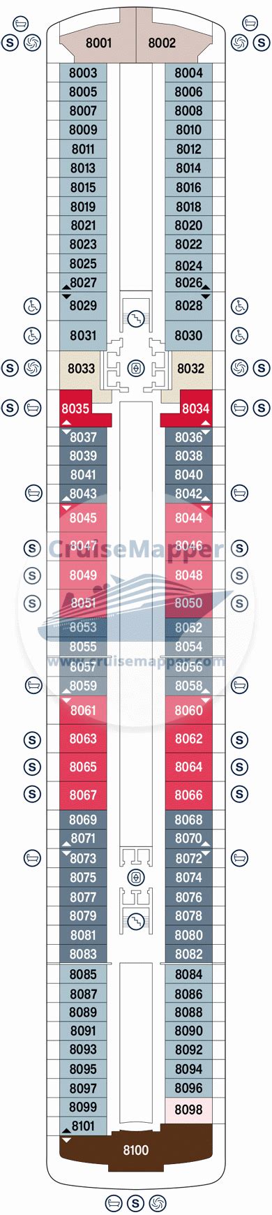 MSC Explora 1 deck 8 plan | CruiseMapper