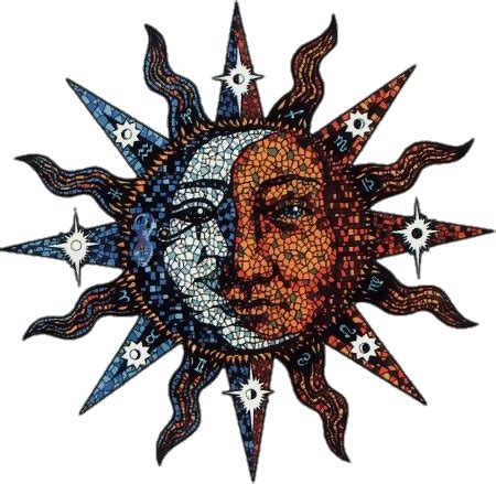 Night and Day. jj | Sun art, Moon art, Mosaic art