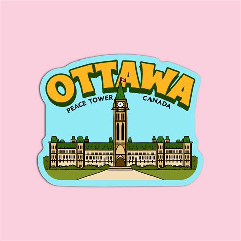 Ottawa Peace Tower Canada Sticker – GirlsPrintingHouse