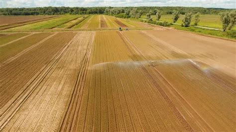 Irrigation System on Agricultural Land, Stock Footage | VideoHive