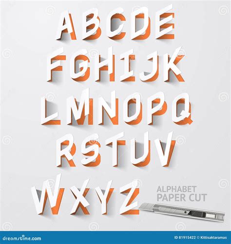 Alphabet Cut Out Of Paper Vector Illustration | CartoonDealer.com #16002488