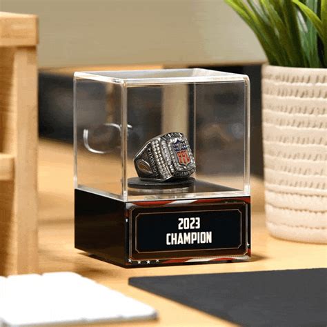 "Design Your Own" Championship Ring Spinning Display Case – Fantasy Champs