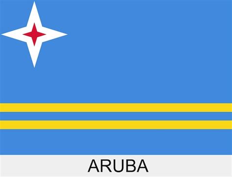 Premium Vector | Aruban flag. isolated flag of aruba island.