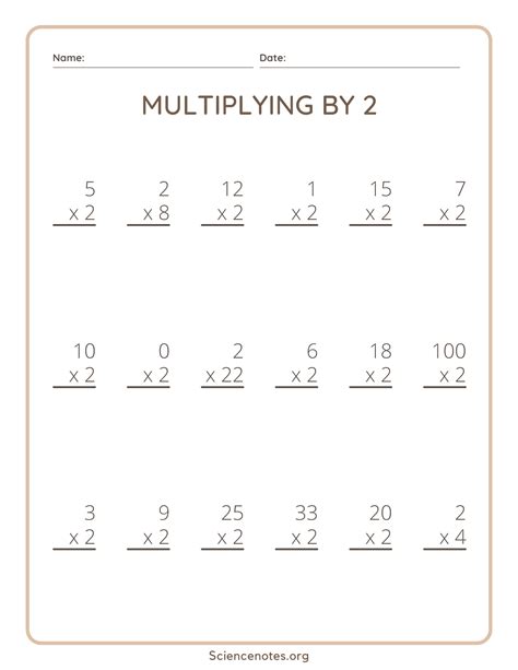 Multiplying 2 Digit By 2 Digit Worksheet - prntbl ...