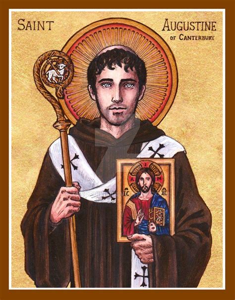 St. Augustine of Canterbury icon | Catholic images, Catholic, Catholic ...