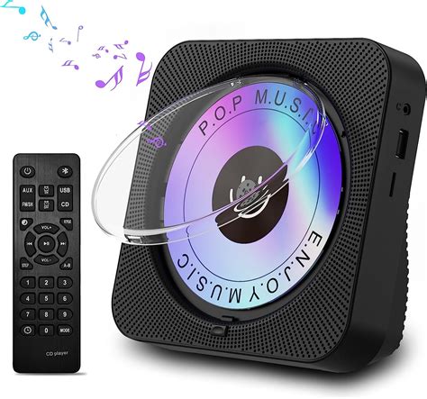 Amazon.com: MICOCIOUS CD Player Bluetooth Desktop CD Player with Speaker for Home Portable Music ...