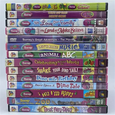 BARNEY AND FRIENDS DVD Lot The Purple Dinosaur Music Adventure 16 Videos GUC EUR 74,91 - PicClick IT