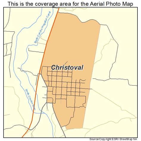 Aerial Photography Map of Christoval, TX Texas