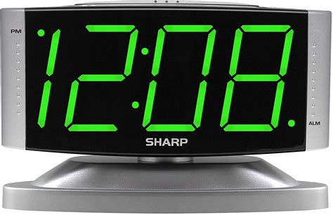 Sharp Home LED Digital Alarm Clock – Swivel Base - Outlet Powered, Simple Operation, Alarm ...