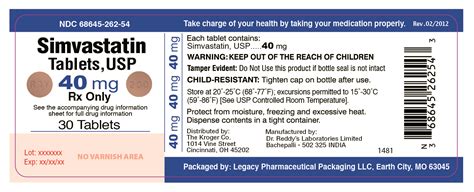 NDC 68645-261 Simvastatin Label Information - Details, Usage & Precautions