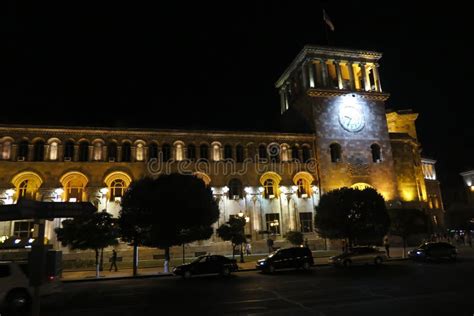 Republic Square in Yerevan. Headquarters of the Government of a Stock ...