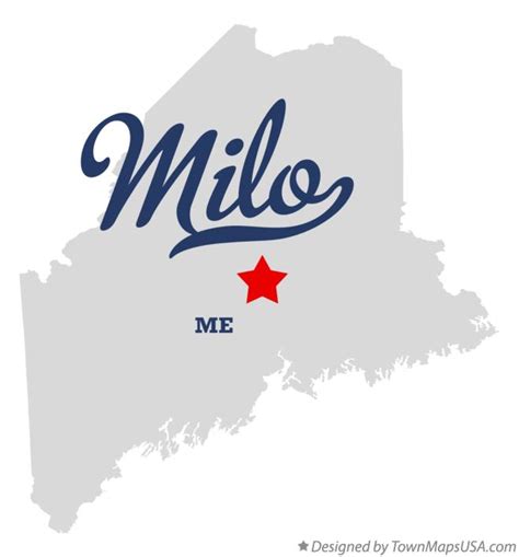 Map of Milo, ME, Maine