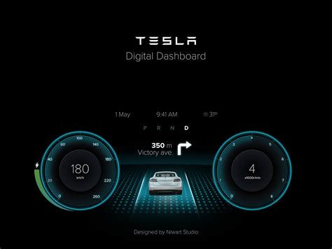 Tesla Dashboard Concept by Artyom Yarmashuk on Dribbble