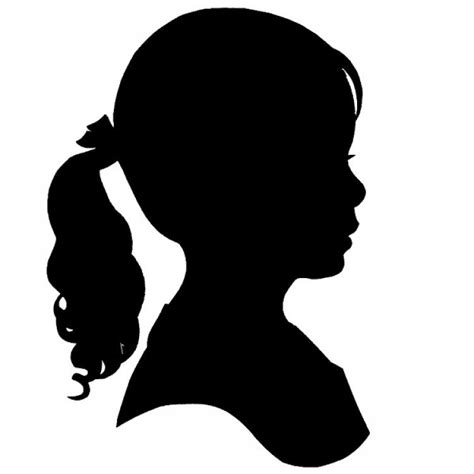 little girl face silhouette - Clip Art Library