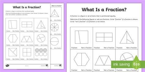 What is a Fraction? Activity - Fraction Definition for Kids