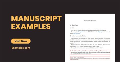 Manuscript - 25+ Examples, Format, How to Write, PDF