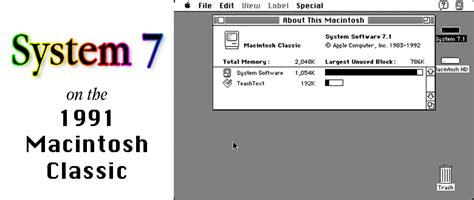 System 7 on the 1991 Macintosh Classic – Garrett Fuller