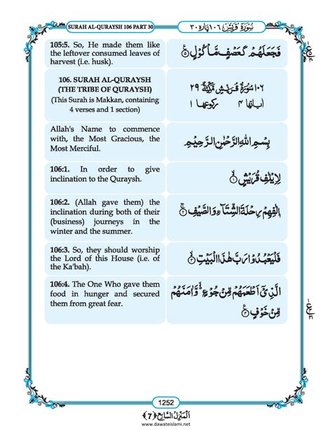 Surah Quraish in English, Listen Audio Mp3 & Download English PDF