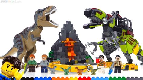 LEGO Jurassic World T. Rex vs. Dino Mech review! 75938 - YouTube