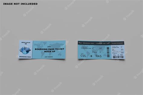 Premium PSD | Boarding pass mockup