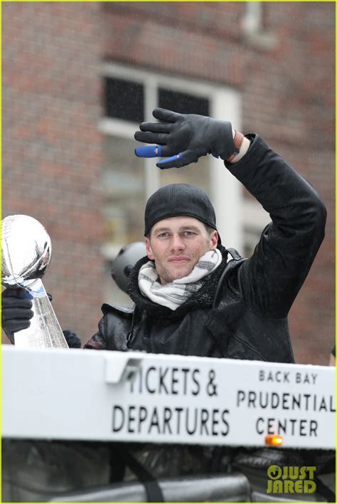 Tom Brady's Son Benjamin Holds the Lombardi Trophy During the Patriots ...