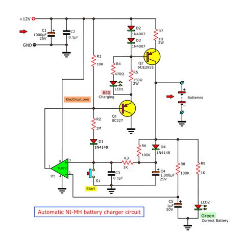 Nimh Charger Circuit Diagram : 12v Battery Charger Circuit / Led in ...