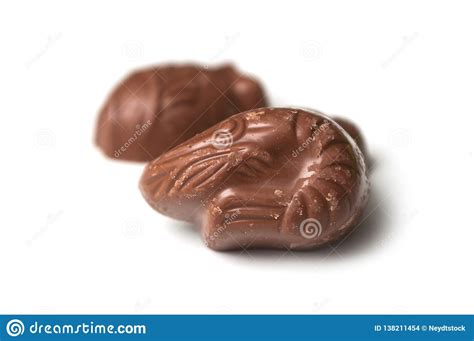 Milk Chocolate in Shaped of Animals on White Background Stock Photo - Image of isolated, dark ...