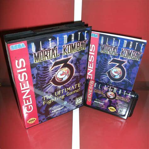 Mortal Kombat 3 The Ultimate US Cover with box and manual For Sega Megadrive Genesis Video Game ...