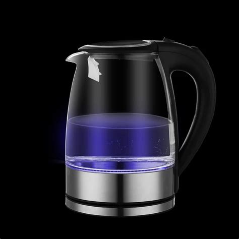 CX01 3, free shipping,Blue Led Glass Electric Kettle,Automatic Electric High Borosilicate Glass ...