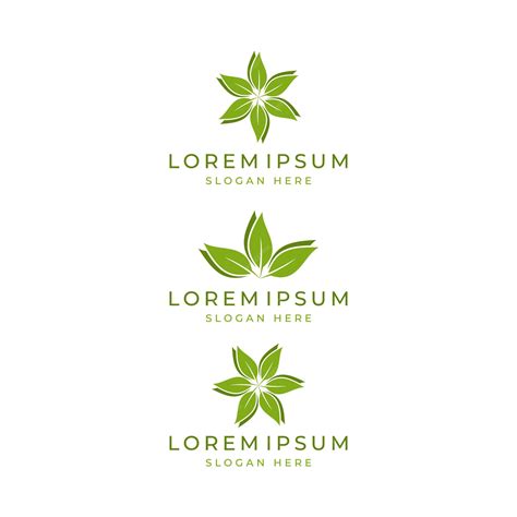 Premium Vector | Set of green leaf logo design inspiration